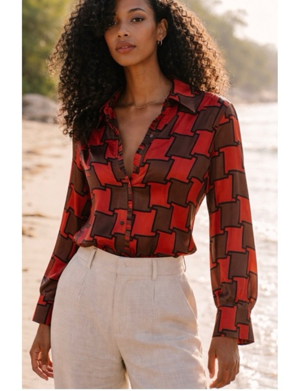 Carlisle | Retro Silk Blouse